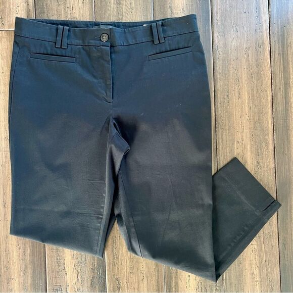 ANN TAYLOR The Cotton Crop Pant Dress Pants Black Size 6 - Picture 9 of 9